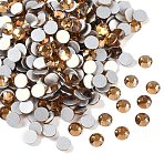 Glass Flat Back Rhinestone, Grade A, Back Plated, Faceted, Half Round, Light Colorado Topaz, 3~3.2mm, about 1440pcs/bag(RGLA-C002-SS12-246)