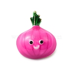 Golden Alloy Enamel Brooch, Exquisite Lapel Pin for Women Men, Fruit, Onion, 23x19mm(JEWB-K018-32G-G)