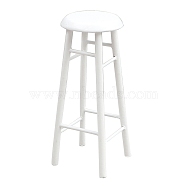 Doll's House Bar Stools, Mini Furniture Model Pieces, White, 77x32mm(PW-WG51502-01)