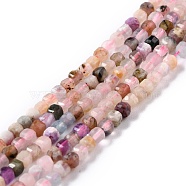 Natural Mixed Gemstone Beads Strands, Faceted, Cube, 3x3x3mm, Hole: 0.6mm, about 130pcs/strand, 15.35''(39cm)(G-K312-01A)