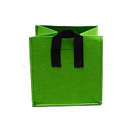 Felt Cloth Bag, with Polyester Handle, Sqaure, Lime Green, 7-5/8x7-1/2 inch(19.5x19cm)(ABAG-WH0005-40A)