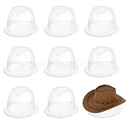 PVC Plastic Hat Stand Rack, Tabletop Fedora Hat Holders, Display Wig Stand, Clear, 240x205x130mm(DIY-WH0030-34)