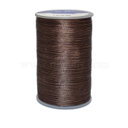 Waxed Polyester Cord, 9-Ply, Saddle Brown, 0.65mm, about 21.87 yards(20m)/roll(YC-E006-0.65mm-A08)