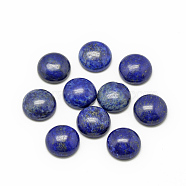 Natural Lapis Lazuli Cabochons, Dyed, Half Round/Dome, 8x4mm(X-G-R416-8mm-33)
