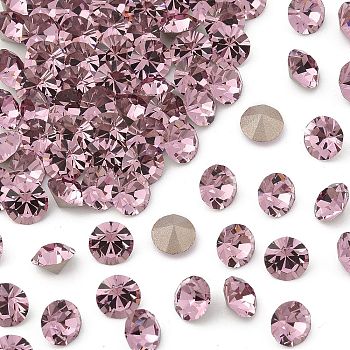 Preciosa&reg MAXIMA Crystal Round Stones, Czech Crystal, Dura Foiling, Round(431 11 615 Chaton), 20020 Light Amethyst, SS6/PP13(1.9~2.1mm)