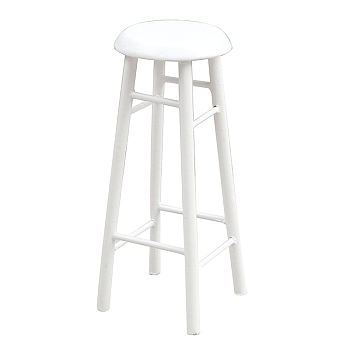 Doll's House Bar Stools, Mini Furniture Model Pieces, White, 77x32mm