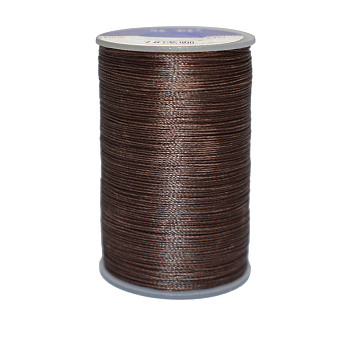 Waxed Polyester Cord, 9-Ply, Saddle Brown, 0.65mm, about 21.87 yards(20m)/roll