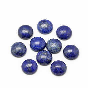 Natural Lapis Lazuli Cabochons, Dyed, Half Round/Dome, 8x4mm
