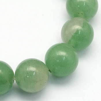Natural Green Aventurine Round Beads Strands, 4.5mm, Hole: 1mm, about 96pcs/strand, 15.5 inch