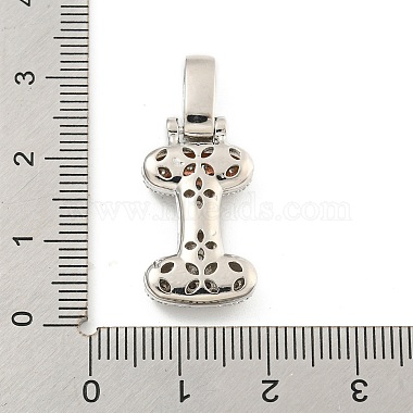 Brass Micro Pave Clear Cubic Zirconia Pendants(KK-B099-01P-I)-3