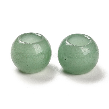 perles européennes d'aventurine vert naturel(X-G-R488-01N)-2