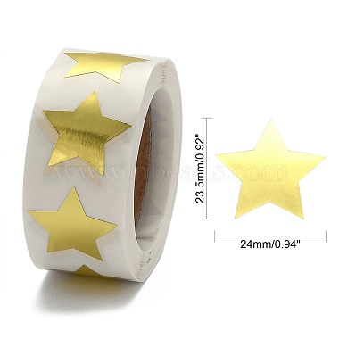 Металлическая фольга в форме звезды бумажные наклейки(X-DIY-E023-03)-2
