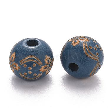 Perles de bois naturel peintes(X-WOOD-N006-03A-07)-2