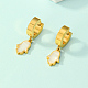 Natural Shell Hamsa Hamsa Hand Dangle Hoop Earrings(AW9713)-1