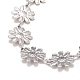 Enamel Daisy Link Chains Bracelet(BJEW-P271-01P-03)-3