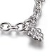 304 bracelets de charme d'acier inoxydable(BJEW-L637-18-P)-2