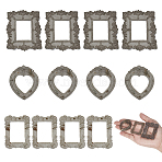 12Pcs 3 Styles Gothic Dark Style Resin Photo Frame, Creative Photo Props Decorative, Mixed Shapes, 45.5~52x32.5~43x5~7mm, 4pcs/style(AJEW-NB0007-21)