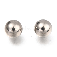 201 Stainless Steel Beads, No Hole/Undrilled, Solid Round, Stainless Steel Color, 10mm(STAS-H139-03B-P)