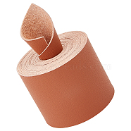2M Flat Microfiber Imitation Leather Cord, for Clothes Decor, Camel, 49.5mm, about 2.19 Yards(2m)/Roll(FIND-WH0420-75D-04)