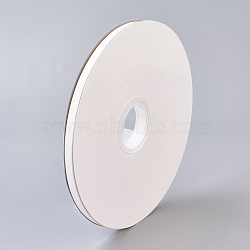 Polyester Grosgrain Ribbon, White, 1/4 inch(6mm), about 100yards/roll(91.44m/roll)(OCOR-WH0031-A05)