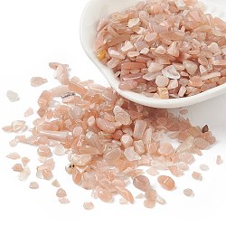 Natural Peach Moonstone Chips Beads, No Hole, 2mm(G-O103-26)
