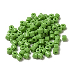 Opaque Acrylic Beads, Column, Yellow Green, 6.5x5mm, Hole: 2.2mm(SACR-Z001-01P)