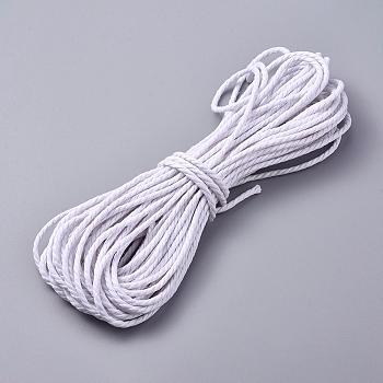 Cotton String Threads for Jewelry Making, Macrame Cord, 3-Ply, White, 2.3mm, about 10m/bundle