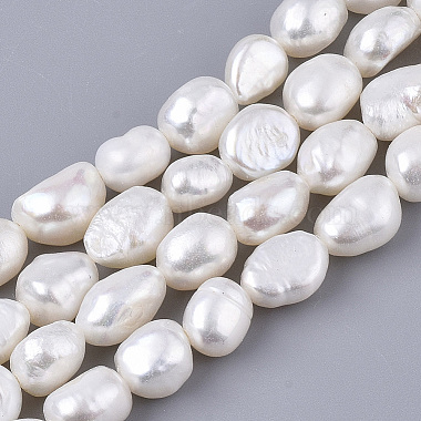 8mm Seashell Color Two Sides Polished Pearl Beads