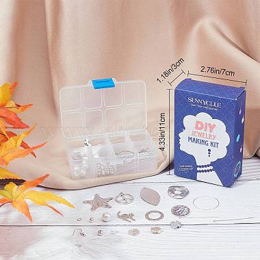 SUNNYCLUE DIY Earring Making Kit, Including Glass & Alloy & Non