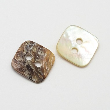 2 madre cuadrada de hoyos de botones de perlas(SHEL-N033-04)-2