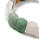 Natural Mixed Gemstone Rectangle Beaded Stretch Bracelets(BJEW-E093-01)-3