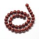 Jaspe rouge naturel brins de perles rondes(X-G-P072-19-8mm)-2
