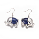 Natural Lapis Lazuli Dangle Earrings(EJEW-K080-B07)-2