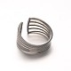 Simple 316 Stainless Steel Wide Band Hollow Cuff Rings(RJEW-F046-31)-3