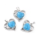 Pendentifs de turquoise synthétique(G-C236-01F-P-RS)-1