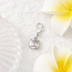 316 Surgical Stainless Steel Cat Pendant Decorations, with Alloy Lobster Claw Clasps, Stainless Steel Color, 25mm(HJEW-JM04274)