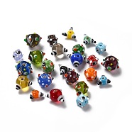 Handmade Bumpy Lampwork Beads, Mixed Shapes, Mixed Color, 9~14x9~15x7~11mm, Hole: 1.4~2mm, 24pcs/set(LAMP-E023-02)