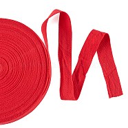 Cotton Twill Tape Ribbons, Herringbone Ribbons, for Sewing Craft, Red, 1 inch(25mm), 45m/roll(OCOR-TAC0008-24A)