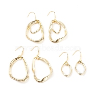 Alloy Twisted Ring Dangle Earring Sets, with 316 Surgical Stainless Steel Earring Hooks, Golden, 68mm and 45mm, Pin: 0.85mm, 3pairs/set(EJEW-JE04503)