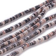 Natural Zebra Jasper Beads Strands, Heishi Beads, Flat Round/Disc, 4~4.5x2.5mm, Hole: 0.7mm, about 167pcs/strand, 15.43 inch(39.2cm)(G-H230-24)