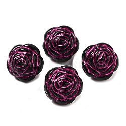 Opaque Acrylic Beads, Flower, Black, 16x16.5x14.5mm, Hole: 2mm, about: 285pcs/500g(OACR-Z005-36)