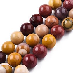 Natural Mookaite Beads Strands, Round, 10mm, Hole: 1mm, about 40pcs/strand, 15.7 inch(G-S259-37-10mm)