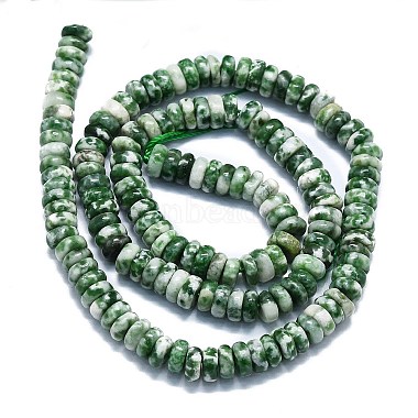 perles de jaspe tache verte naturelle(G-K245-B15-02)-2