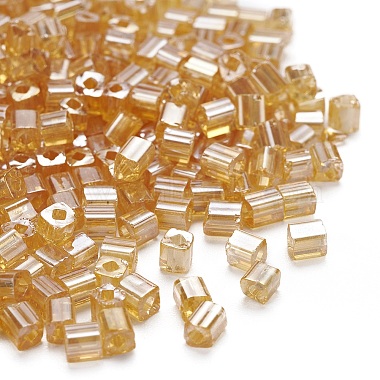 BurlyWood Cube Glass Beads