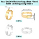 20Pcs 2 Colors Adjustable Brass Finger Rings Setting for Hanging Pendant(KK-BBC0027-80)-2