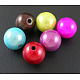 Spray Painted Acrylic Beads(X-PB9575)-1