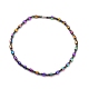 Synthetic Hematite & Brass Column Beaded Necklace Bracelet with Magnetic Clasps(SJEW-G079-01D)-2