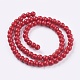 1 Strand Dyed Crimson Round Synthetic Turquoise Beads Strands(X-TURQ-G106-6mm-02H)-1