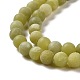 Round Frosted Natural TaiWan Jade Bead Strands(G-M248-6mm-02)-6