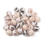 Transparent Resin Beads, Round with Cat, Mixed Color, 16~16.5mm, Hole: 2.5mm(RE-CBA5A76-03)